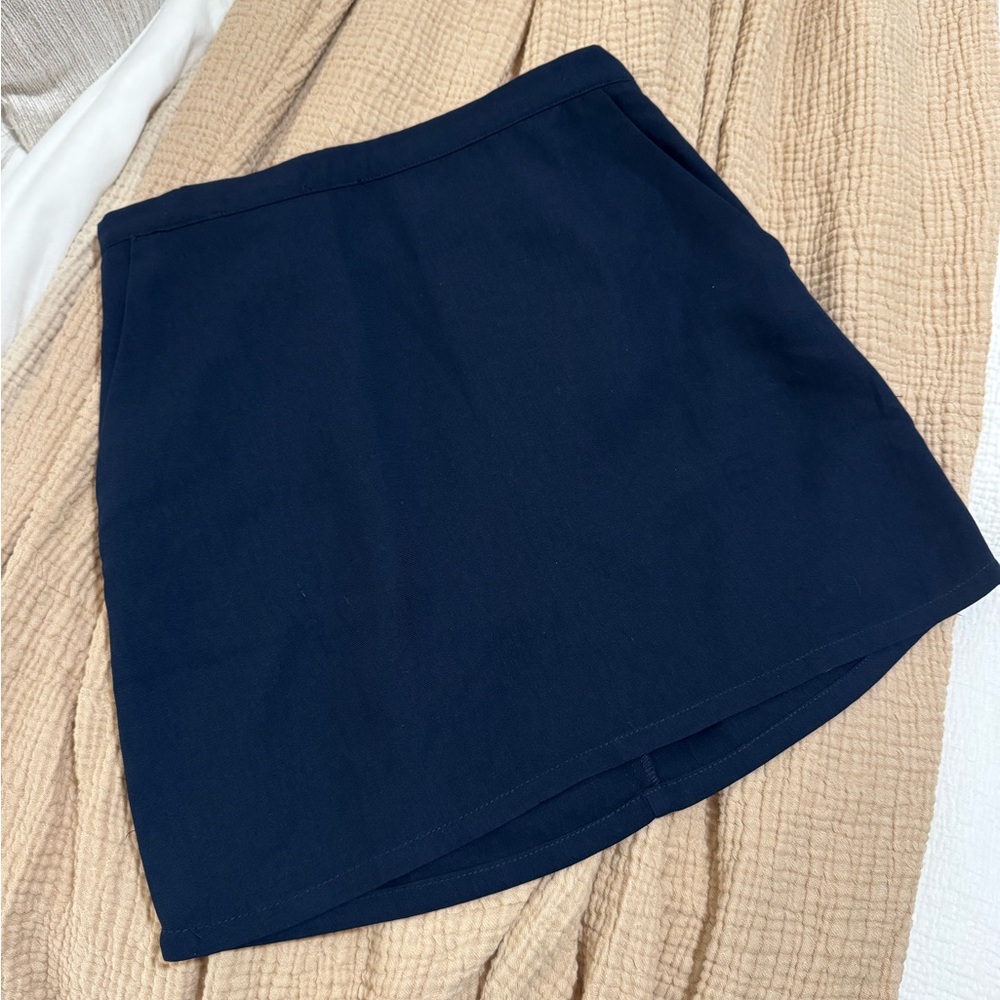 Navy high waisted skirt